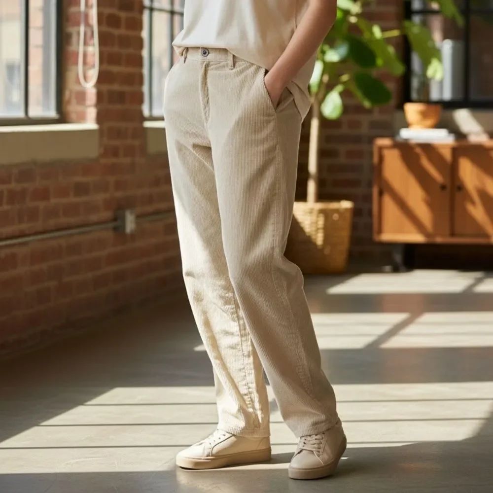 Woolrich Ladies Light Tan Corduroy Pants with front pockets